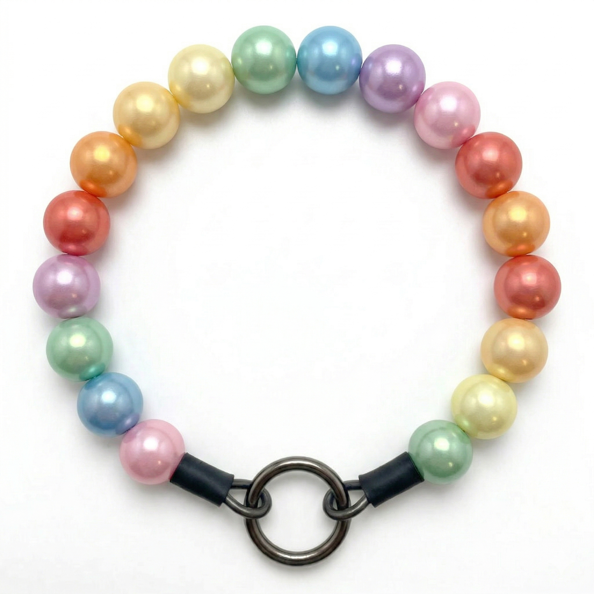 Perlas arcoíris 20mm - Collar de acrílico
